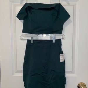 Charlotte Russe Emerald Green Top and Skirt